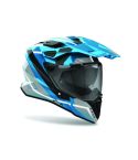 CASCO COMMANDER 2 MAVICK  AZUL/BLANCO/BRILLO