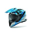 CASCO COMMANDER 2 MAVICK  AZUL/BLANCO/BRILLO