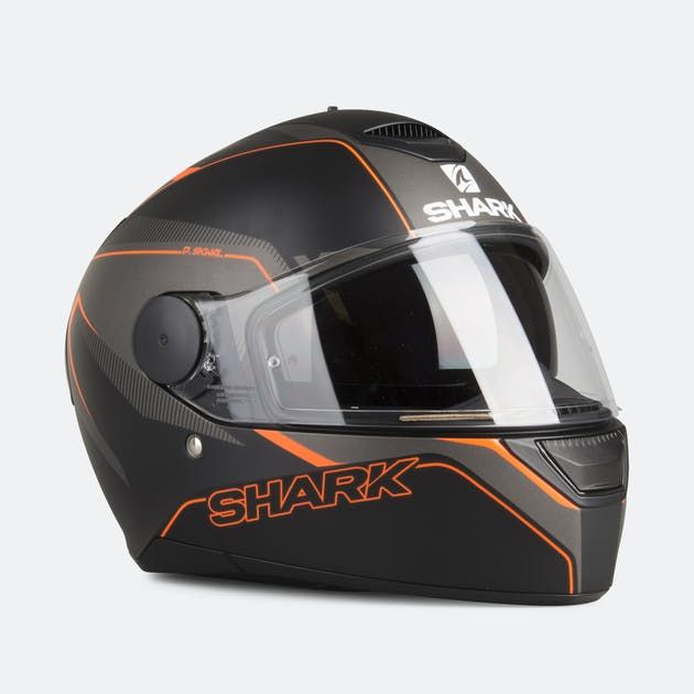 Casco discount shark naranja