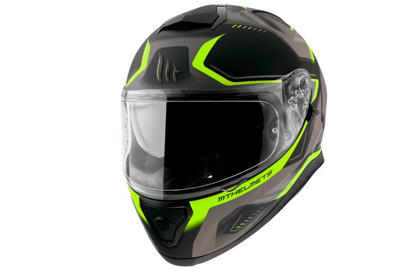 Casco Integral MT Thunder 3 SV Turbine C6 Negro Mate / Verde - Motofusión