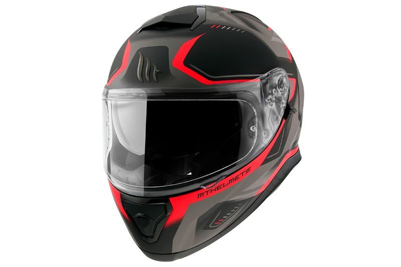 Casco rojo con discount negro