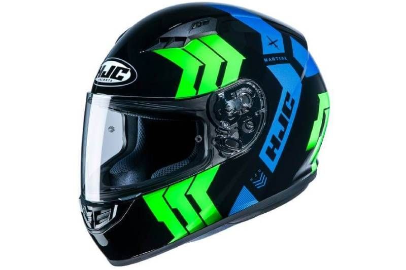 Casco verde best sale y negro