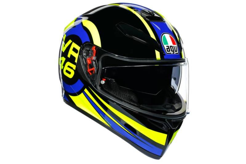 Casco agv best sale negro brillante