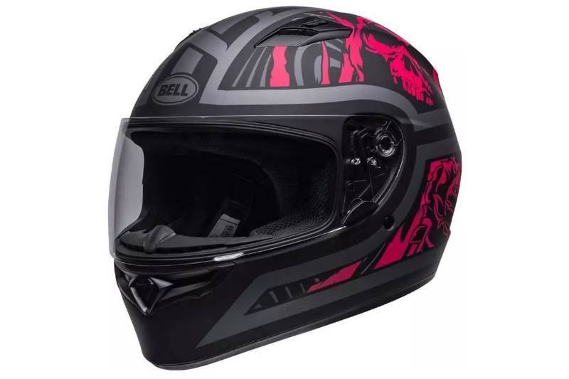 CASCO BELL QUALIFIER REBEL NEGRO MATE FUCSIA NEON