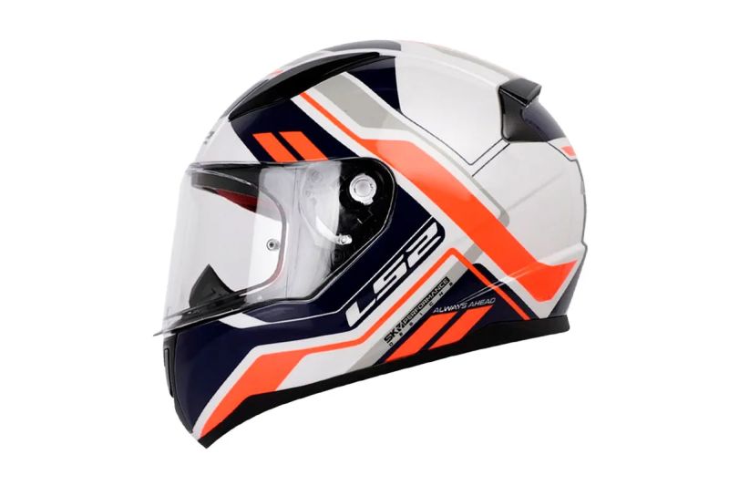 Casco Ls2 Integral 353 Cromo Mate Fluor Naranja