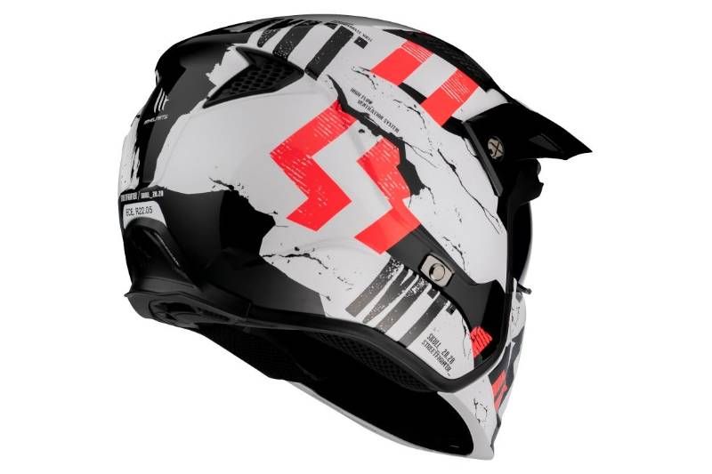 CASCO MT STREETFIGHTER SV SKULL 2020 BLANCO ROJO