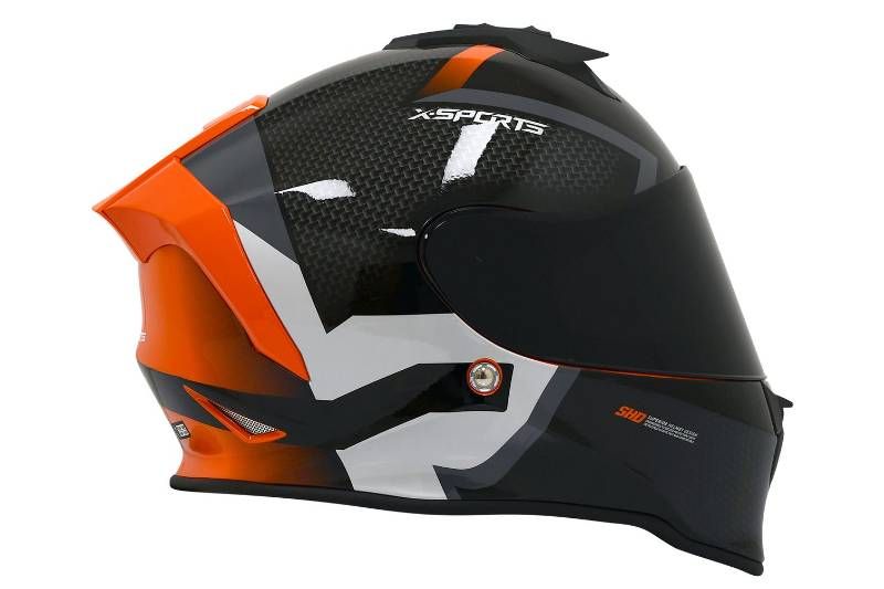 Casco negro shops naranja