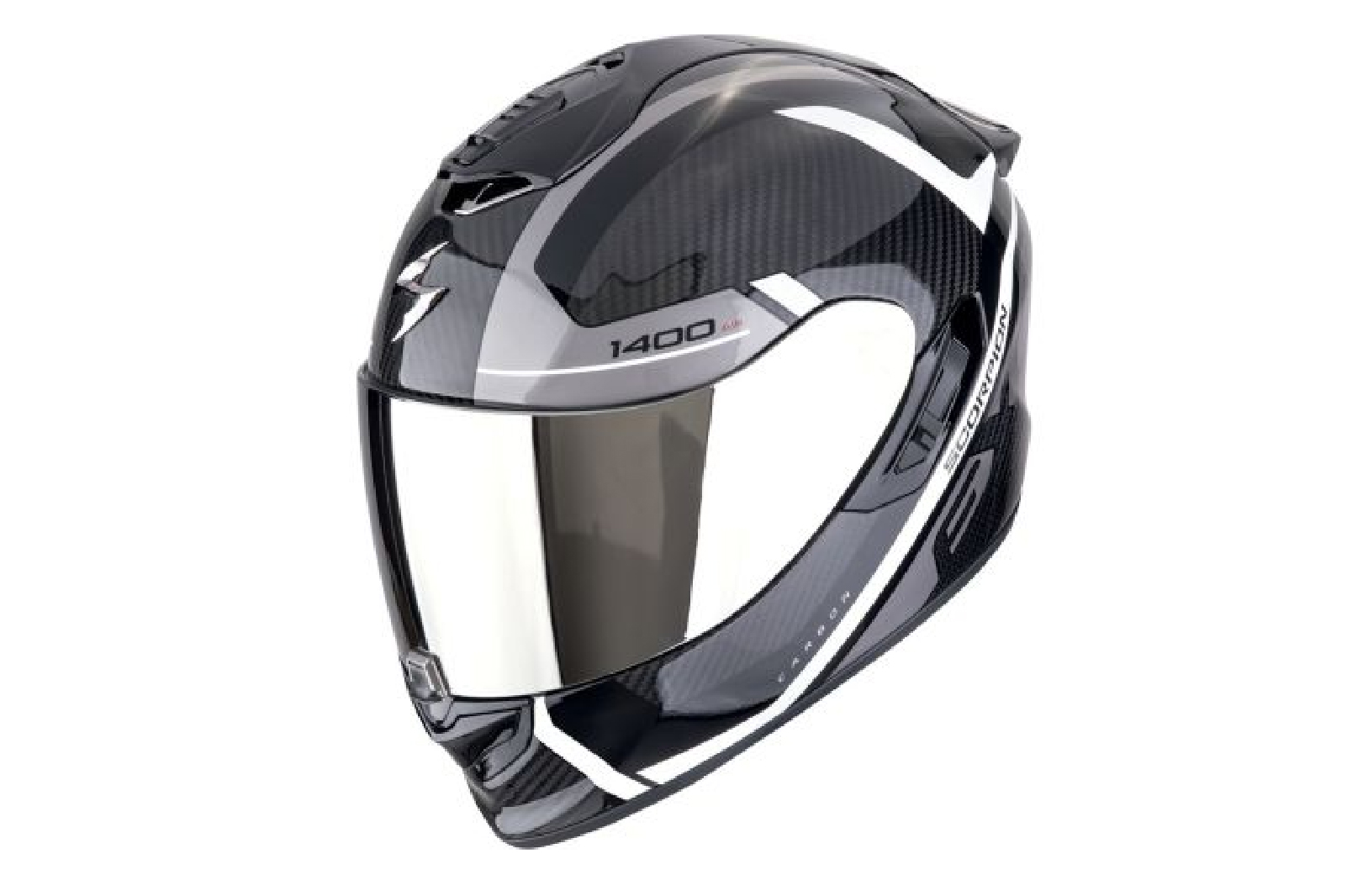 Casco Integral Scorpion Exo 1400 Evo II Carbon Air Enko Negro Plata Gris
