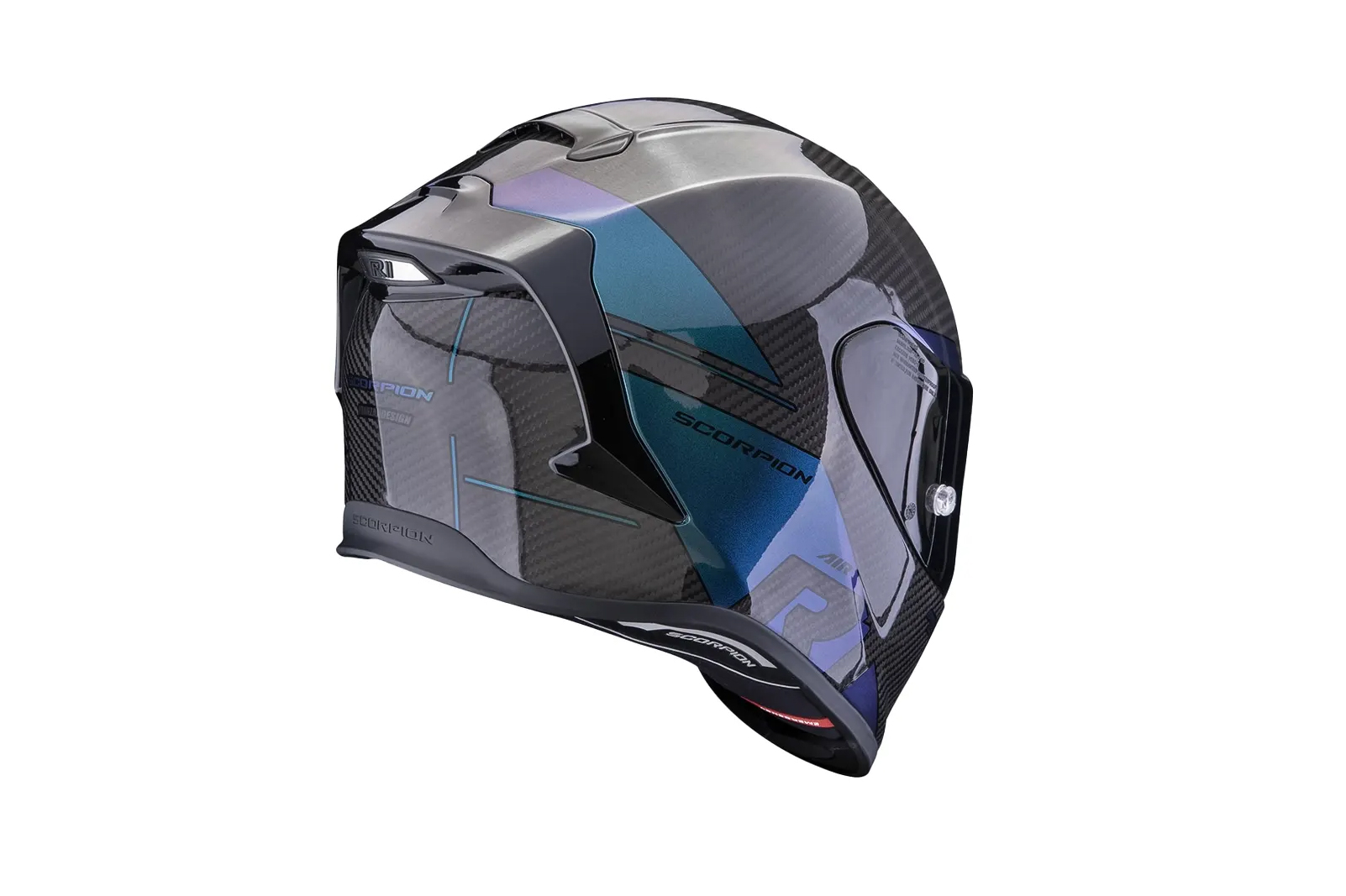 Casco Integral Scorpion Exo R1 Evo Onix Air Carbono Azul - Image 2
