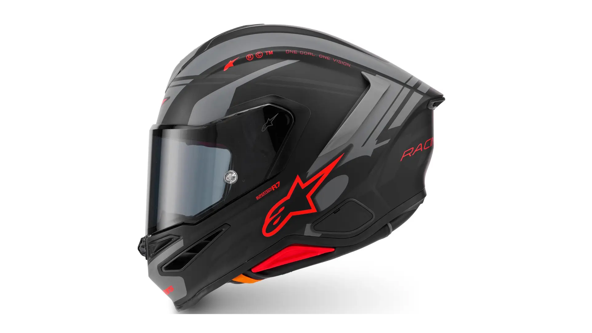 Casco Alpinestars Supertech R7 A-Core Negro Gris Rojo