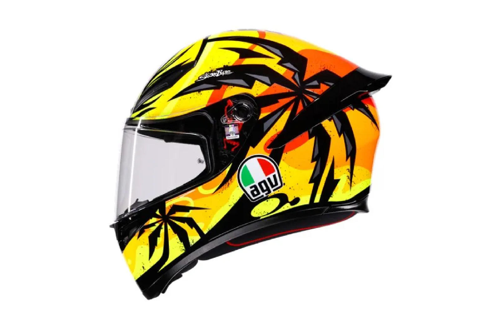 Casco Integral Agv K1S Tropicruh Negro Naranja